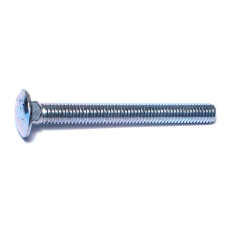 Midwest Fastener 3/8"-16 x 3-1/2" Zinc Plated Grade 5 Steel Coarse Thread Carriage Bolts 50PK 07506